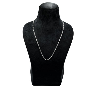 Paperclip Brass Silver Plated Chain