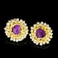 Pearl Brass Floral Stud Earrings - DeKulture DKW-823-E