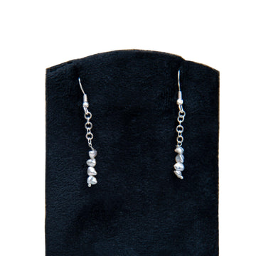 Pearl Dangler Silver Plated Hook Earring - DeKulture DKW-1457-SEJ