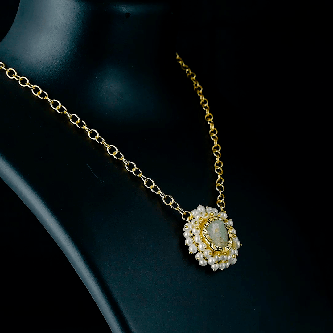 Pearl Floral Necklace Fashion jewelry - DeKulture DKW-824-N