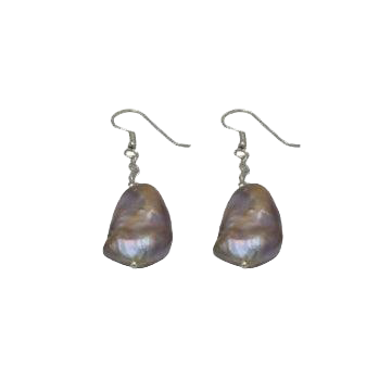 Pearl Silver Plated Dangler Hook Earring - DeKulture DKW-1458-SEJ