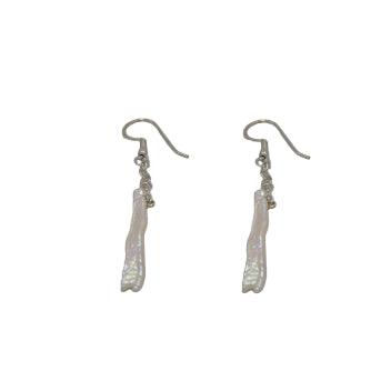Pearl Silver Plated Dangler Hook Earring - DeKulture DKW-1459-SEJ