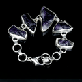 Purple Amethyst Rough Gemstone Bracelet - DeKulture DKW-1087-BRJ