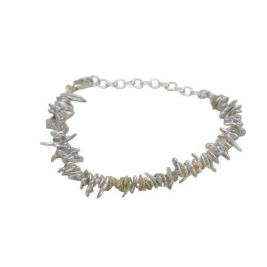 Rainbow Pearl Silver Plated Chain Bracelet - DeKulture DKW-1488-BRJ