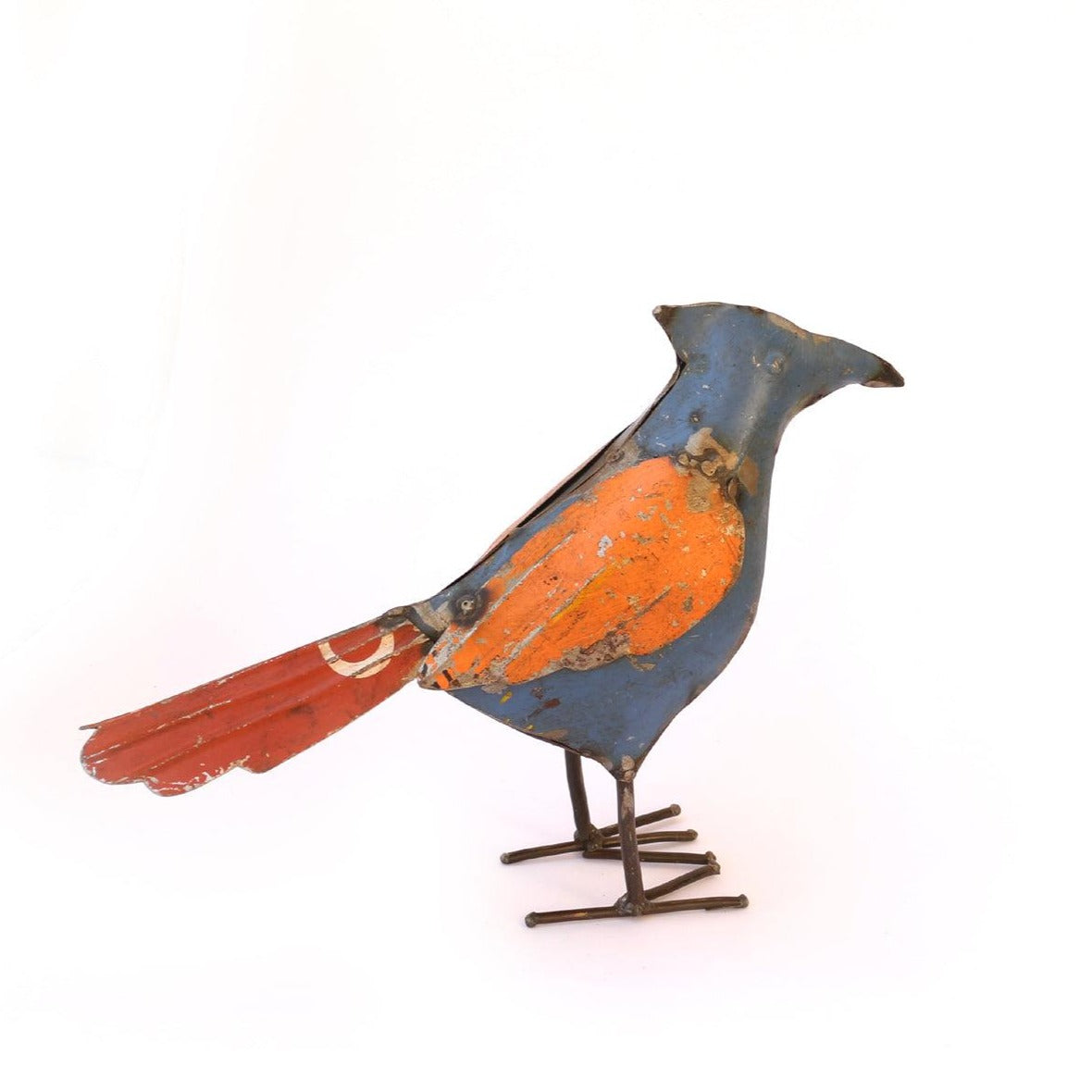 Recycled Bird Sculpture - DeKulture DKW-17001-RIF