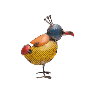 Recycled Bird With Crest Figurine - DeKulture DKW-17036-RIF