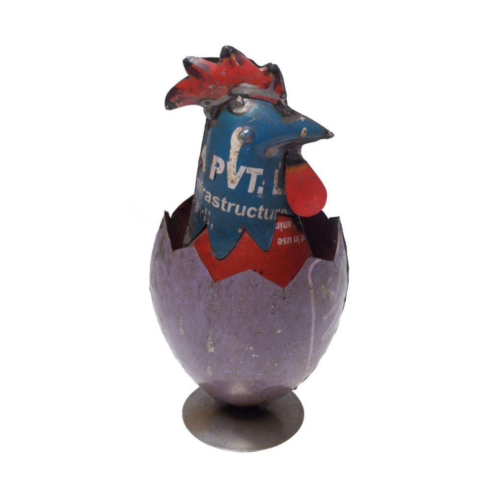 Recycled Egg With Rooster - DeKulture DKW-17084-RIF