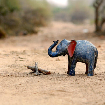 Recycled Elephant Figurine - DeKulture DKW-17020-RIF