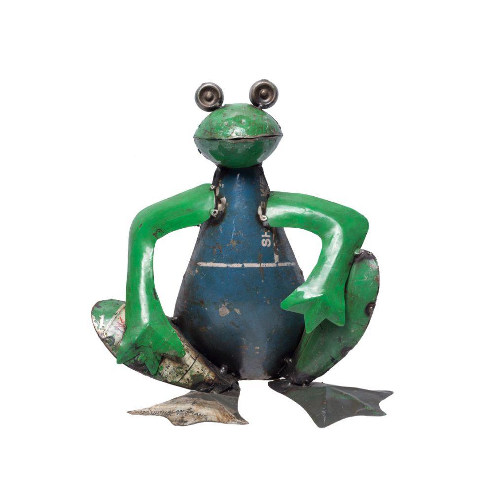 Recycled Frog Figurine - DeKulture DKW-17042-RIF