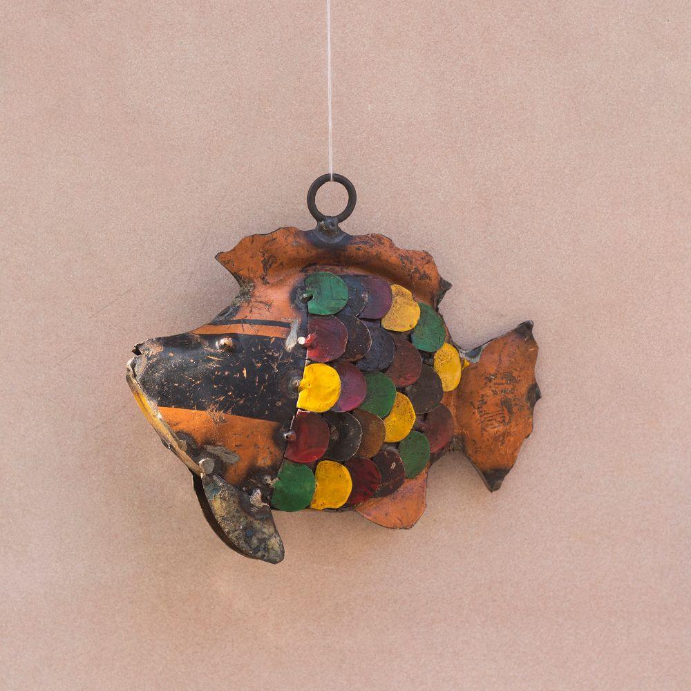 Recycled Hanging Fish Figurine - DeKulture DKW-17030-RIF