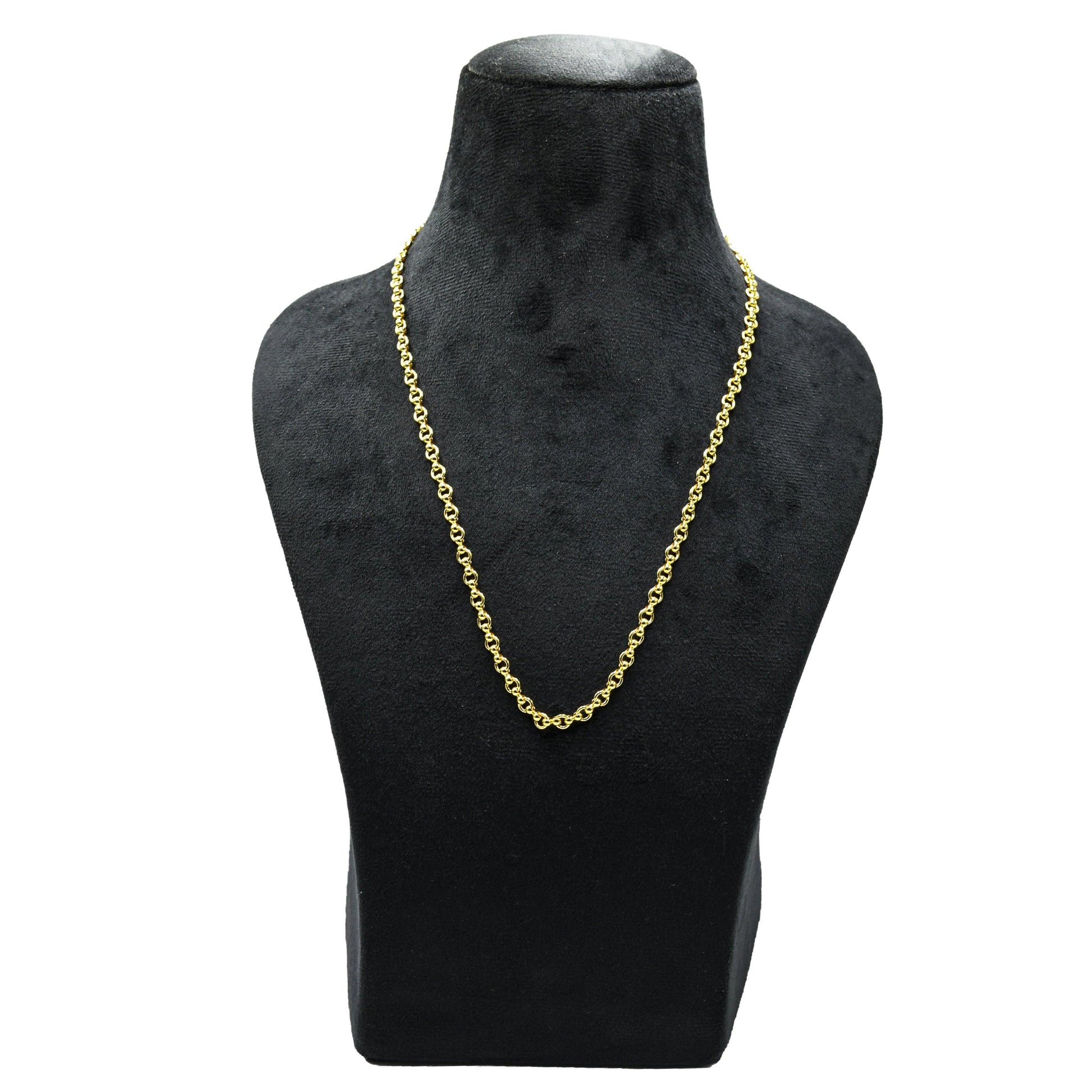 Rolo Brass Gold Plated Chains For Gift - DeKulture DKW-1162-GLC