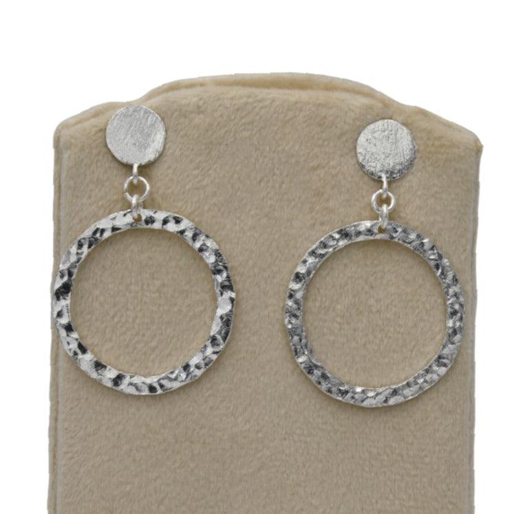 Silver Circle Stud Earring - DeKulture DKW-1312-SEJ