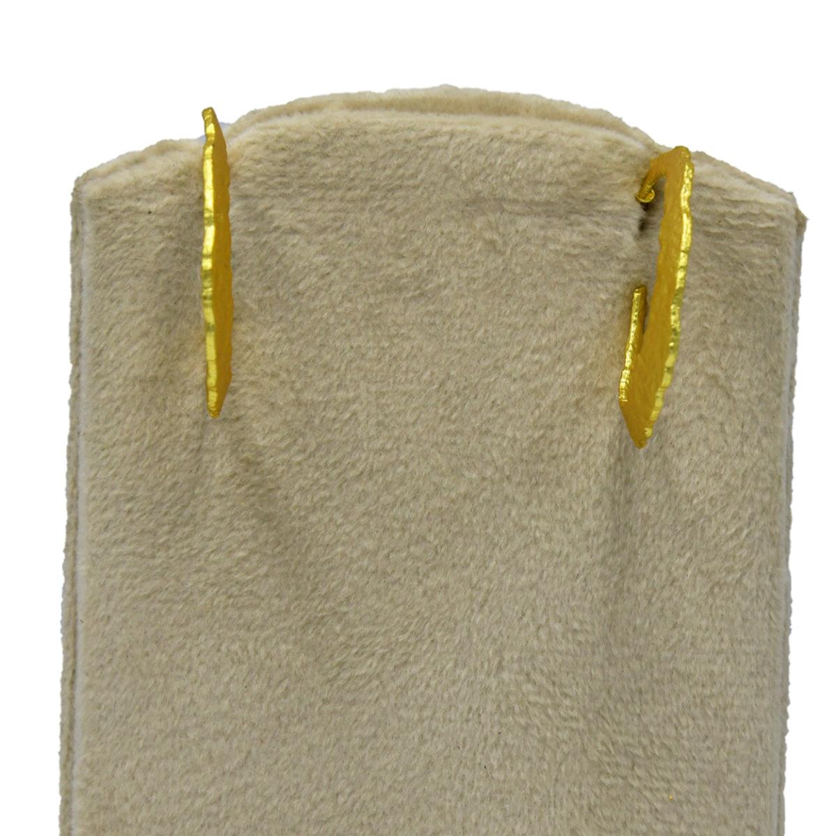 Textured Brass Hoop Earring - DeKulture DKW-1408-SEJ