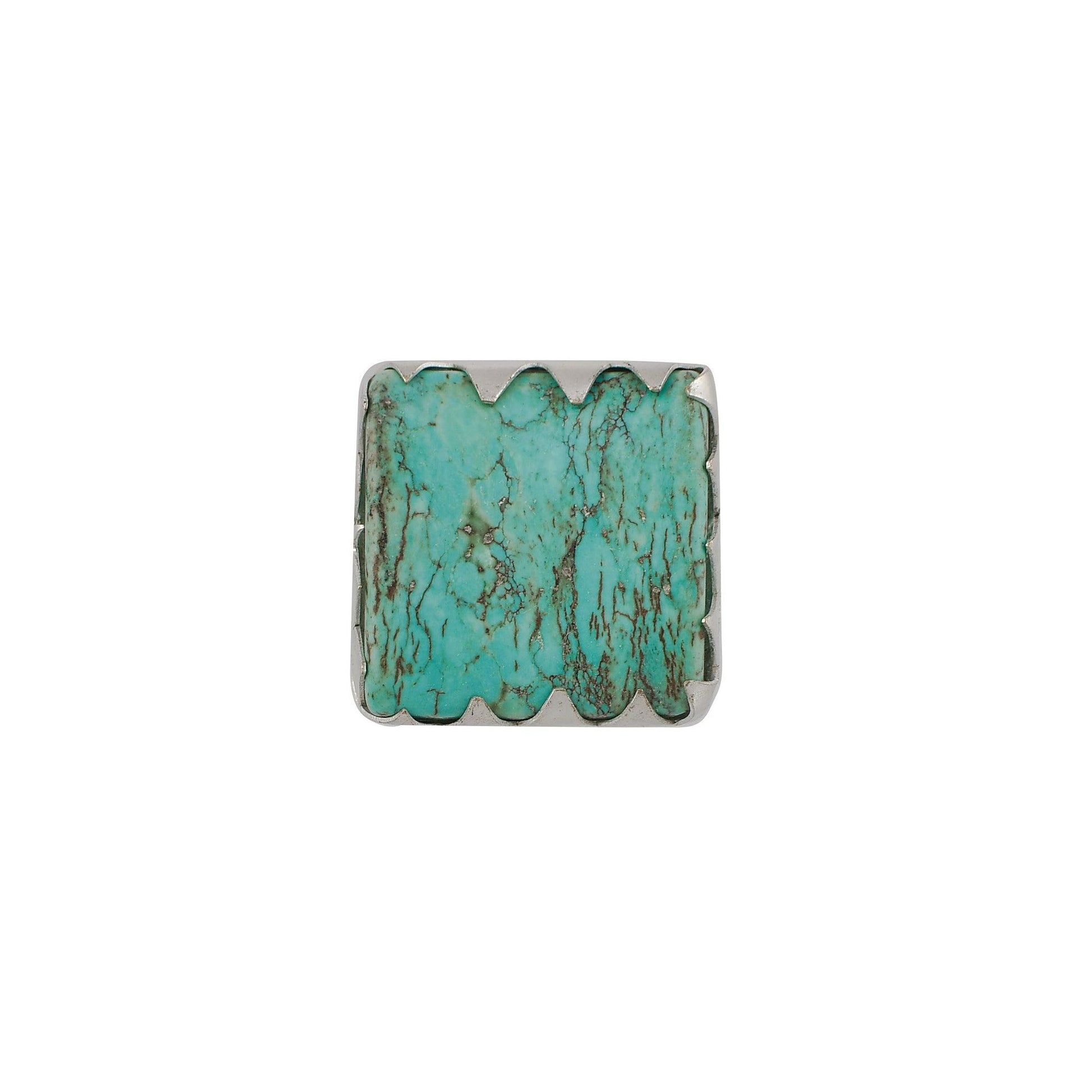 Turquoise Rough Gemstone Adjustable Ring - DeKulture DKW-1069-RGJ