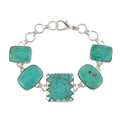 Turquoise Rough Gemstone Bracelet - DeKulture DKW-1071-BRJ