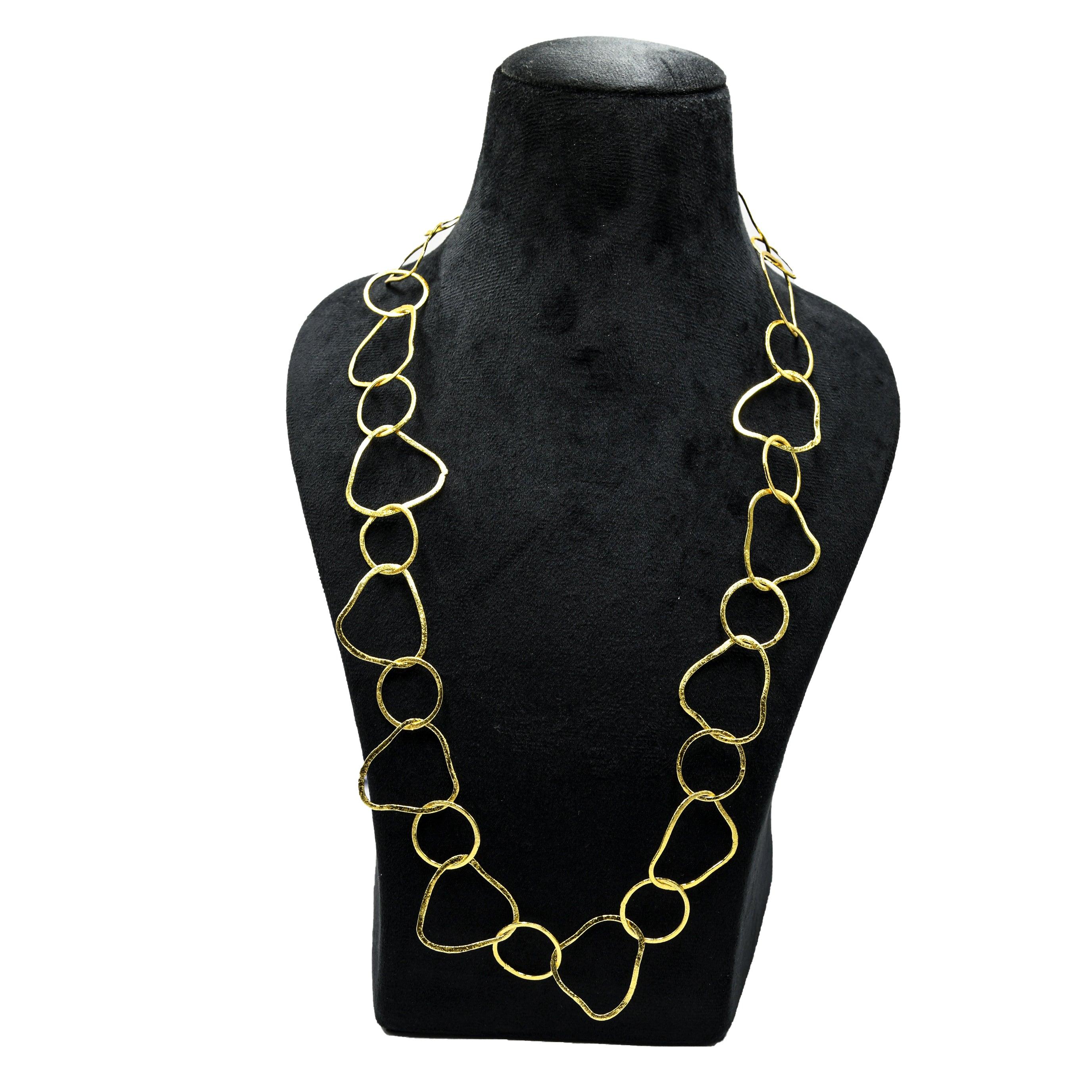 Uneven Brass Gold Plated Chains For Gift - DeKulture DKW-1158-GLC