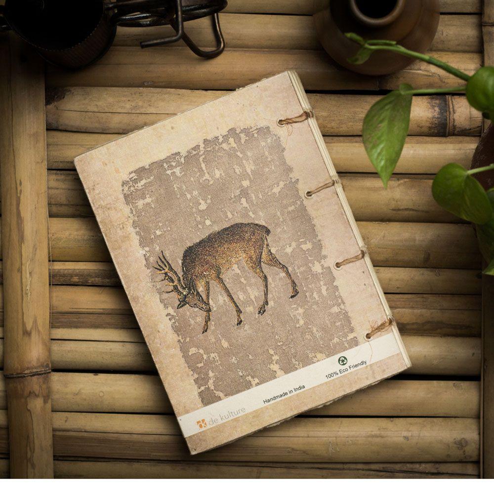 Vintage Deer Art Handmade Journal - DeKulture DKW-1156-J