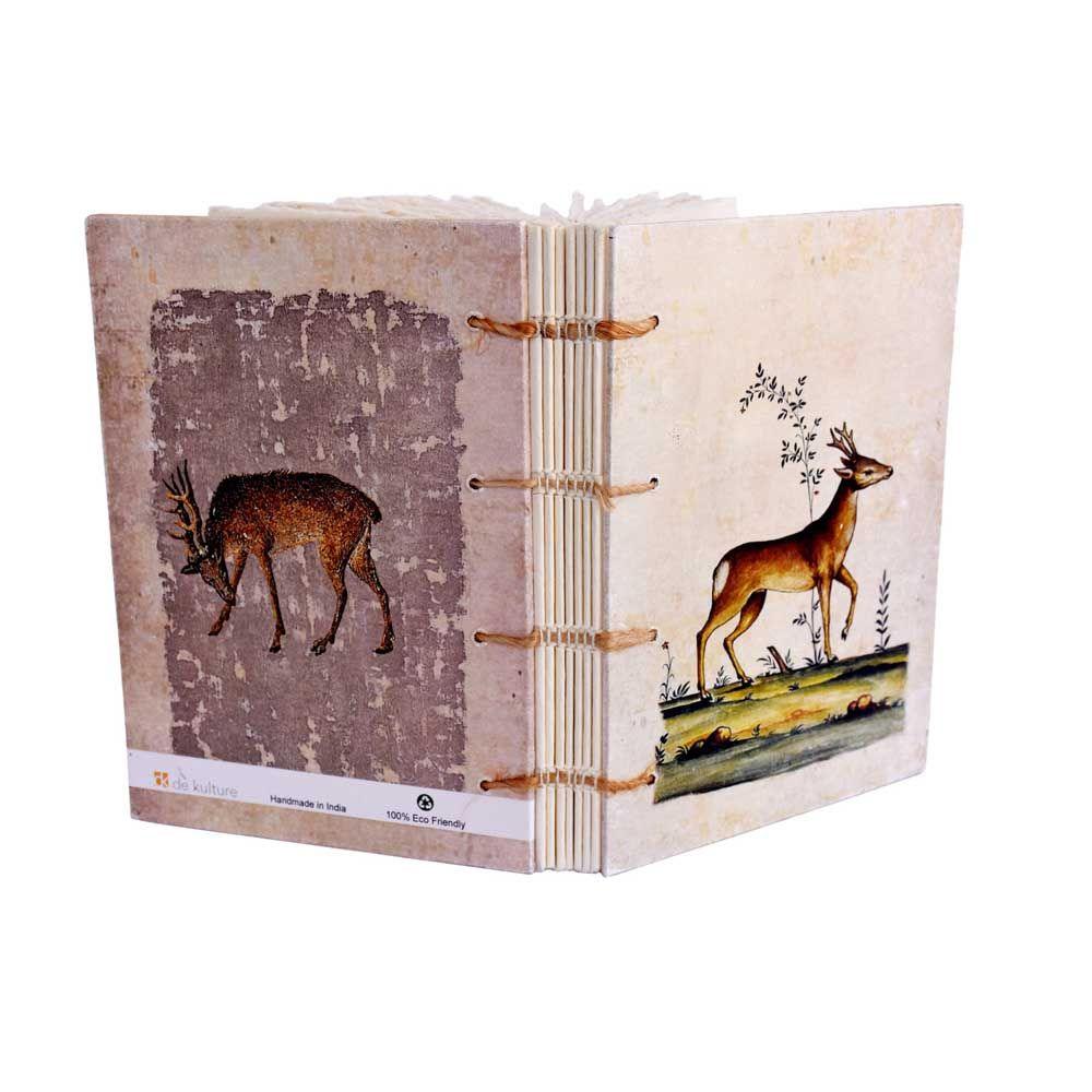 Vintage Deer Art Handmade Journal - DeKulture DKW-1156-J