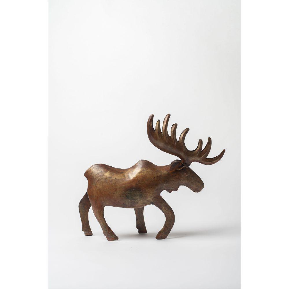 Vintage Gold Rust Moose Figurine - DeKulture DKW-17122-RIF