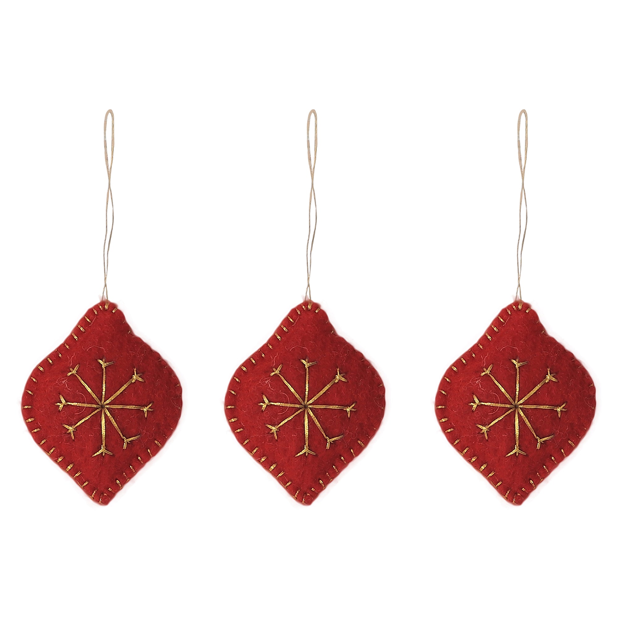 Oval Hearts (Set Of 3) Hanging Ornament