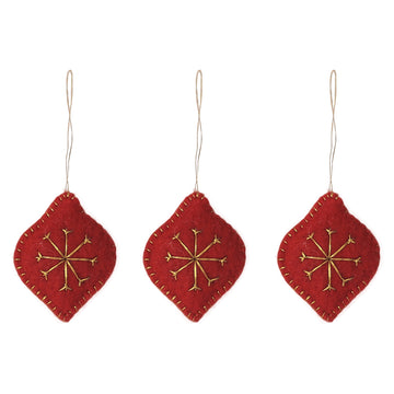 Oval Hearts (Set Of 3) Hanging Ornament